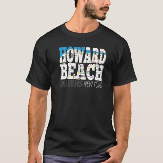 T-shirt Fun Cool Howard Beach Queens New York with Subway (Devant)