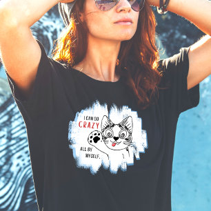 T-shirt Fun Crazy Cat