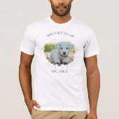 T-shirt Fun Custom Pet Photo Splash Best Chien Papa (Devant)