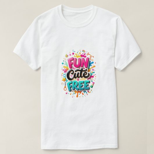 T-shirt Fun Cute Free. (Design devant)