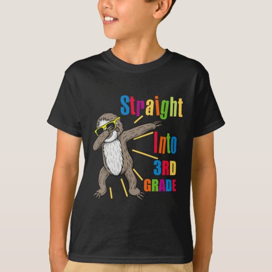 T-shirt Fun Dabbing Sloth droit dans 3ème 3ème catégorie W (Devant)
