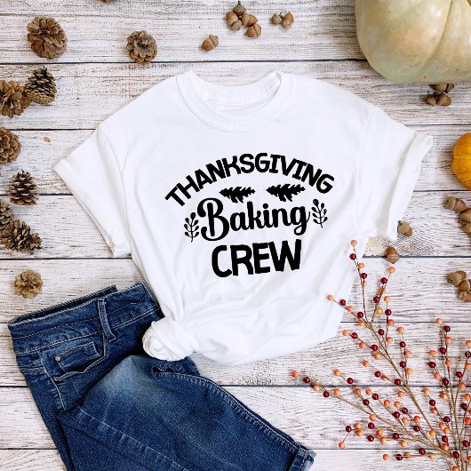 T-shirt Fun de l'équipage de cuisson Thanksgiving