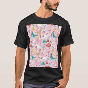 T-shirt Fun de Noël : Animal Motif sans Seamless.