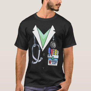 T-shirt Fun Doctor White Lab Coat Costume Halloween Docteu