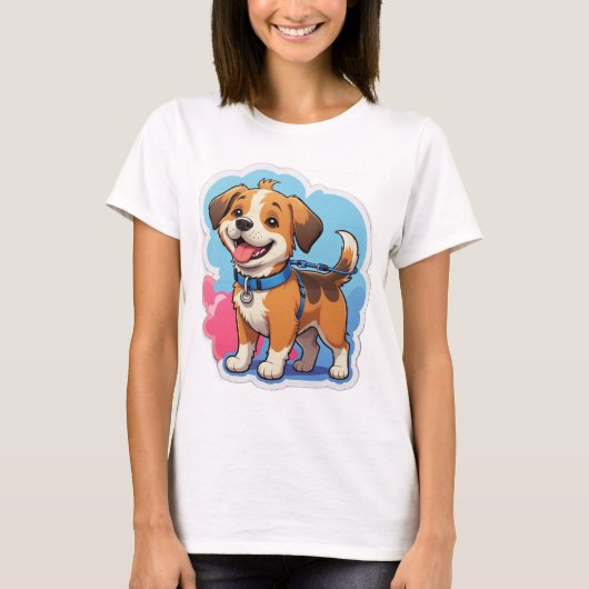 T-Shirt - Fun Dog Walking Tee (Devant)