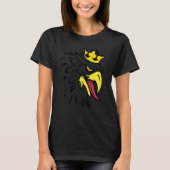 T-SHIRT FUN EAGLE EAGLE BIRD WITH CROWN YELLOW EYES BOLD E (Devant)