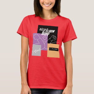 T-shirt Fun Elbow Bump Handshake, distance sociale
