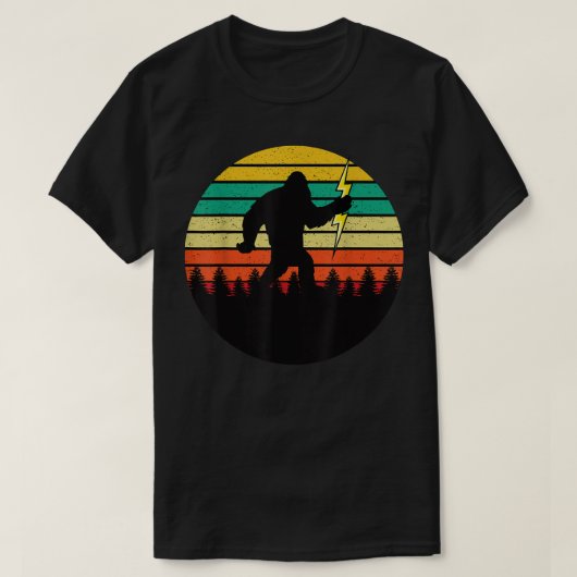 T-shirt Fun Électricien Bigfoot Sasquatch Éclair (Design devant)