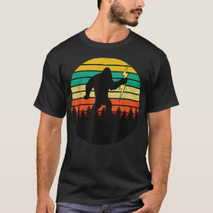 T-shirt Fun Électricien Bigfoot Sasquatch Éclair