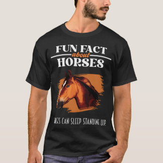 T-shirt Fun Fact À Propos Des Chevaux Cheval Amoureux
