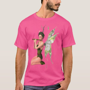 T-shirt Fun Fairy Tee Femme Elf Fairy Jouer Flute Figure