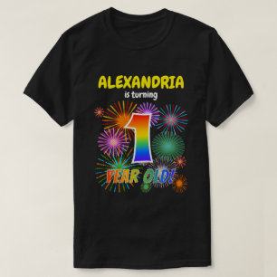 T-shirt Fun Fireworks, Rainbow Look "1", 1er anniversaire
