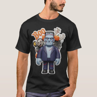 T-shirt Fun Frankenstein monster and spooky Halloween deco