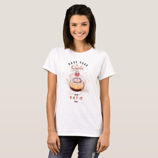 T-Shirt Fun Gâteau (Devant entier)