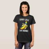 T-shirt Fun Gay Désolé Girls I Like Bananas Rainbow Flag L (Devant entier)