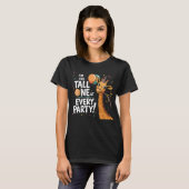 T-shirt Fun Giraffe Party Design - Je suis le Tall One! (Devant entier)