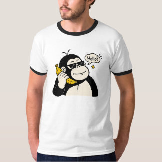 T-Shirt Fun Gorille Téléphone Banane