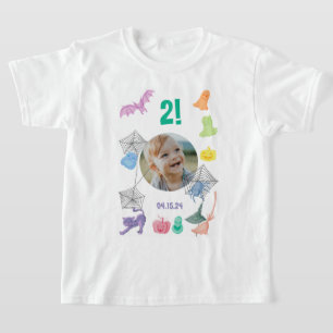 T-shirt Fun Halloween coutume avec photo, âge et anniversa