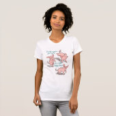 T-shirt Fun Happy danse cochons dessin de style tee - shir (Devant entier)