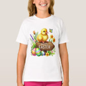 T-shirt Fun Happy Easter chick (Devant)