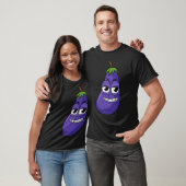 T-shirt Fun Happy Eggplant Designs for Fruit Vegetable Veg (Unisexe)