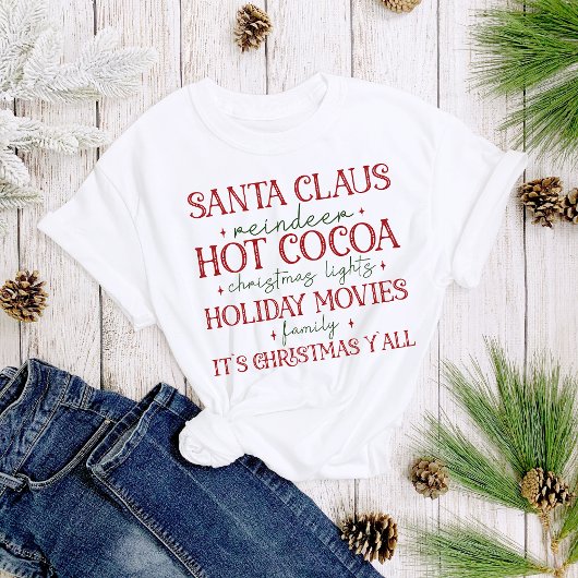 T-shirt Fun Hot Cocaca Vacances Films Noël Femmes
