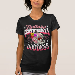 T-shirt Fun Imaginaire Football Déesse Casque Fleur Femme