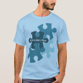 T-shirt Fun Jigsaw Puzzle Pieces Birthday Boy's Piece Blue (Devant)
