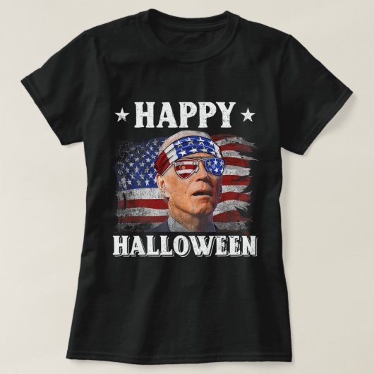 T-shirt Fun Joe Biden Happy Halloween Confus le Juillet (Design devant)