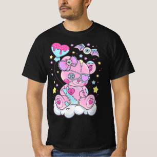 T-shirt Fun Kawaii Pastel Goth mignonne Ours Déplaisant An