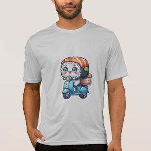 T-shirt Fun Kawaii Sushi sur la livraison scooter