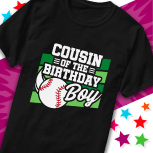 T-shirt Fun Kids Baseball Party Cousin of the Birthday Boy
