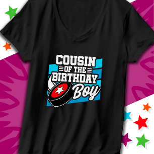 T-shirt Fun Kids Hockey Party Cousin of the Birthday Boy