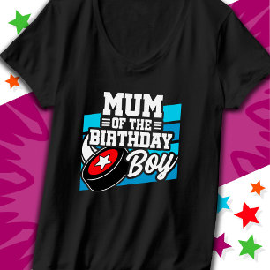 T-shirt Fun Kids Hockey Party Maman of the Birthday Boy