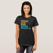 T-shirt Fun Kitty Chat Maman Chat Papa Café Chats Nap Snac (Devant entier)