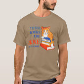 T-shirt Fun Lire CES LIVRES SONT MINE Cat (Devant)