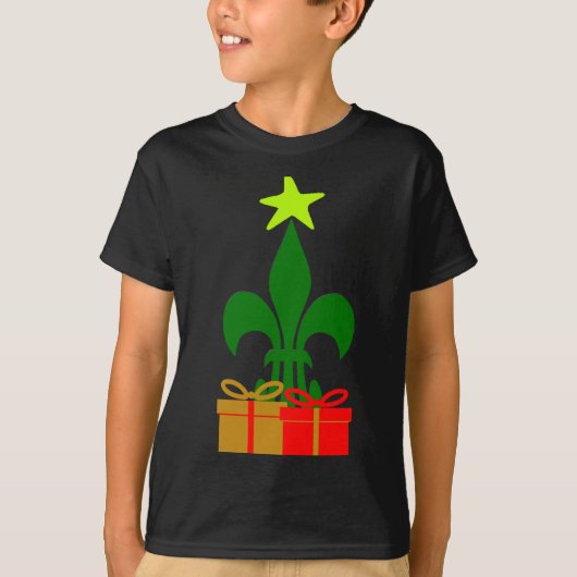 T-shirt Fun Louisiana Christmas Tree Cajun New Orleans (Devant)