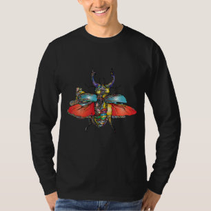 T-shirt Fun mignon insecte insecte colorié Bogue colorié