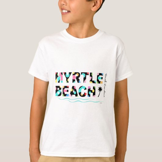 T-shirt Fun Myrtle Beach, SC Cool de typographie (Devant)