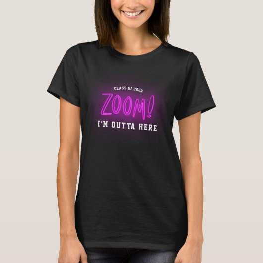 T-shirt Fun Neon rose Zoom Graduation Moderne tendance à d (Devant)