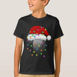 T-shirt Fun Noël Santa Hat Hockey Sport Xmas Boys Hommes
