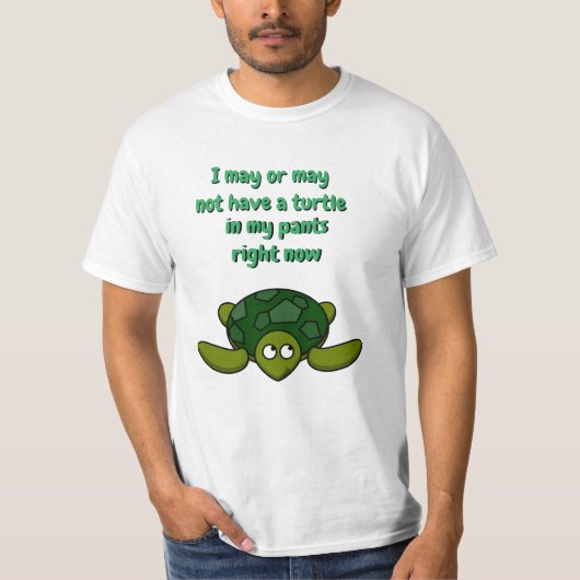 T-shirt Fun Novelty Fashion Idée cadeau TURTLE DANS MES PA (Devant)