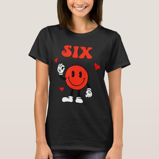 T-shirt Fun Number 6 Funny 67 Meme Six Seven 6 7 Valentine (Devant)