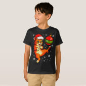 T-shirt Fun Orange Cat Humor Christmas Ornament Football S (Devant entier)