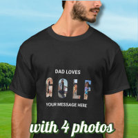Fun Papa Golf Custom 4 Photos Message