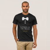 T-shirt Fun Père de la mariée Blanc Cravate Mariage T-shir (Devant entier)