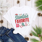 T-shirt Fun Père Noël infirmière préférée Noël Femmes