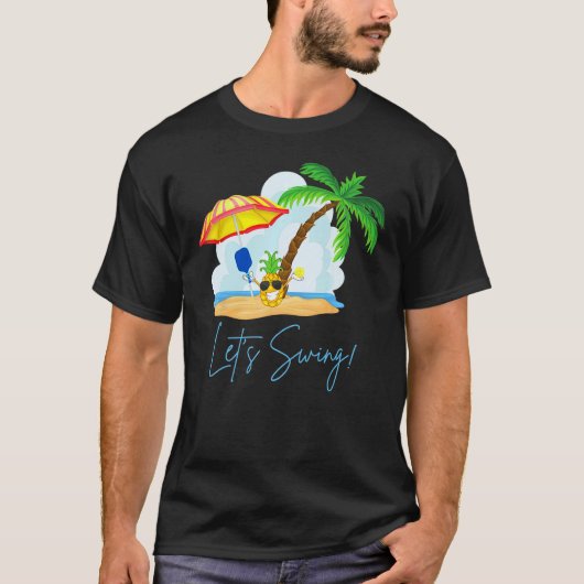 T-shirt Fun Pickleball Été Swingers Ananas (Devant)