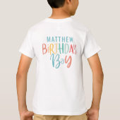 T-shirt Fun pluvial script arc-en-ciel d'anniversaire garç (Dos)