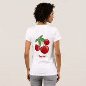 T-shirt Fun Red Cherries Design Personnalisé (Dos entier)